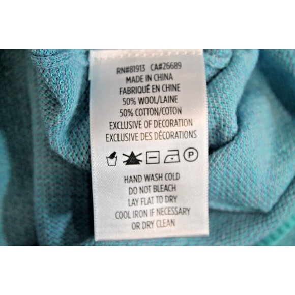 Robert Graham Sweater Mens size XL Sky Blue Crew Long Sleeve - Picture 8 of 8